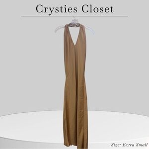 NWT Show Me Your‎ MuMu Backless Gold Sleeveless Halter Dress NWT/NWOT